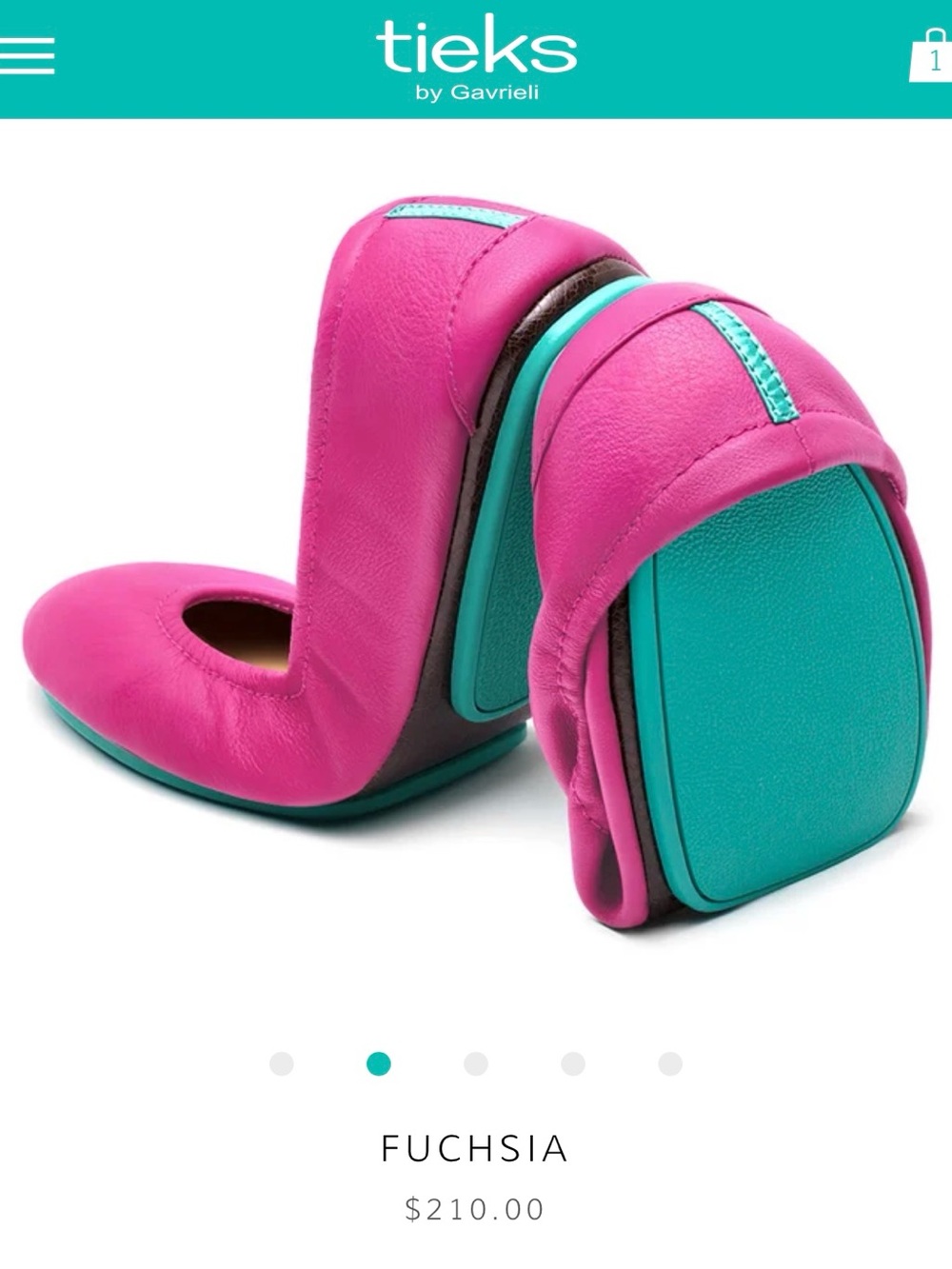 Tieks Fuchsia Leather Ballet Flats